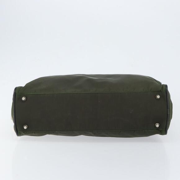 PRADA Hand Bag Nylon Khaki Silver Auth 151267 - Picture 5 of 16